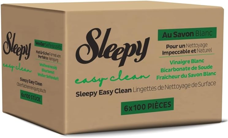 Sleepy Easy Clean Blau | 6 Packungen Bundle (600 Blatt)